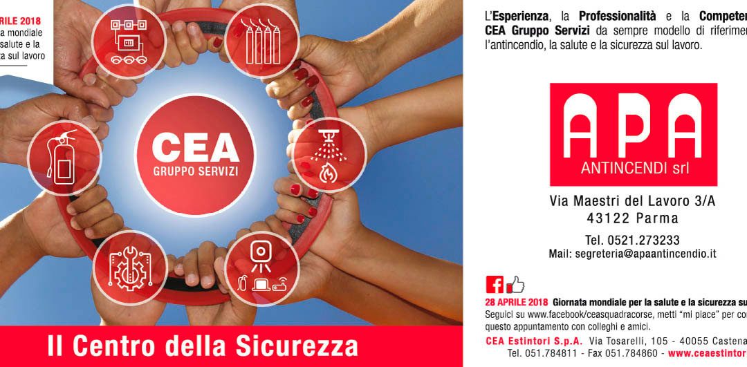 Apa Antincendi per la Giornata mondiale per la salute e la sicurezza sul lavoro in programma il 28 aprile 2018